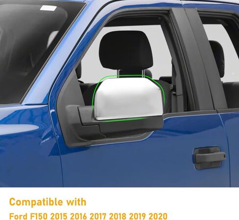 Moonlinks Compatible with 2015-2020 Ford F150 Side Mirror Cover Replacement,Glossy Black Mirror Cap LH & RH Side Door Exterior Rearview Mirror Cover Trim for F150 2015 2016 2017 2018 2019 2020(1 Pair） in Kuwait