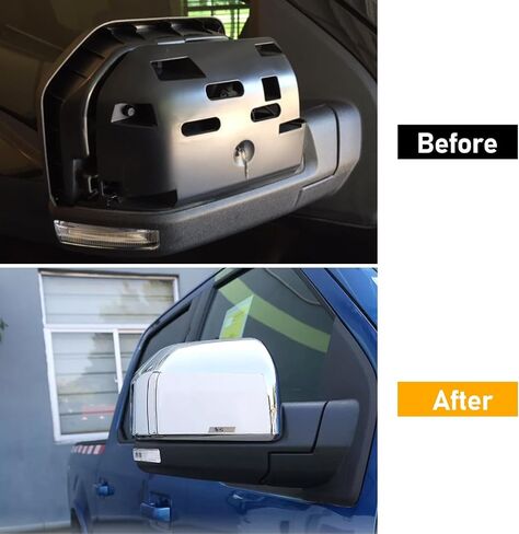Moonlinks Compatible with 2015-2020 Ford F150 Side Mirror Cover Replacement,Glossy Black Mirror Cap LH & RH Side Door Exterior Rearview Mirror Cover Trim for F150 2015 2016 2017 2018 2019 2020(1 Pair） in Kuwait