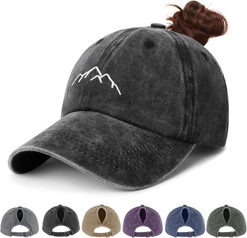 Ponytail Hats for Women - Distressed Hat with Ponytail Hole for Women Baseball Cap in Kuwait
