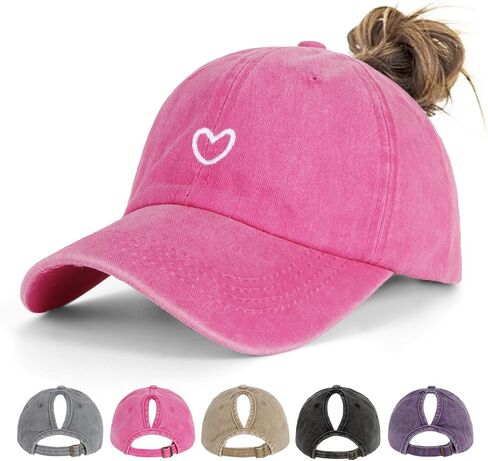 Ponytail Hats for Women - Distressed Hat with Ponytail Hole for Women Baseball Cap in Kuwait