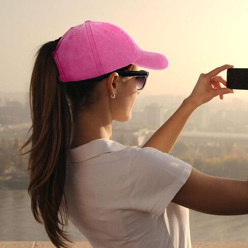 Ponytail Hats for Women - Distressed Hat with Ponytail Hole for Women Baseball Cap in Kuwait