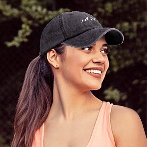 Ponytail Hats for Women - Distressed Hat with Ponytail Hole for Women Baseball Cap in Kuwait