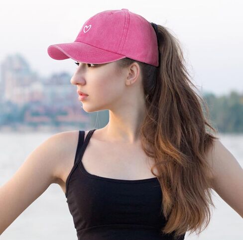 Ponytail Hats for Women - Distressed Hat with Ponytail Hole for Women Baseball Cap in Kuwait