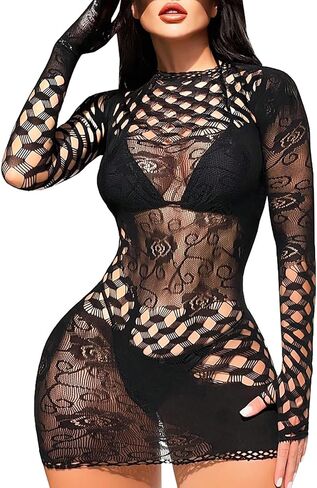 Sexy Club Outfits for Women Lingerie Bodysuit Fishnet Bodystocking Jumpsuit Romper Clubwear Rave Oufits in Saudi Arabia