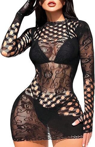 Sexy Club Outfits for Women Lingerie Bodysuit Fishnet Bodystocking Jumpsuit Romper Clubwear Rave Oufits in Saudi Arabia