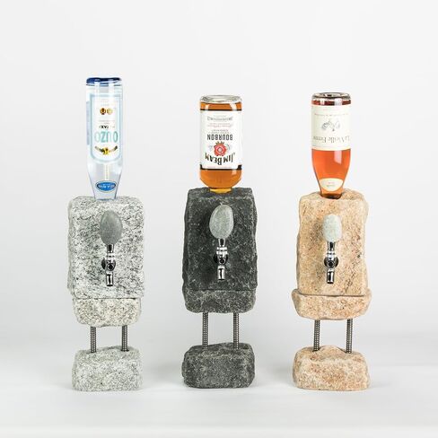 Compact Stone Display Stand - Small Granite Pedestal for Drink Dispenser Natural Color Variation in Saudi Arabia