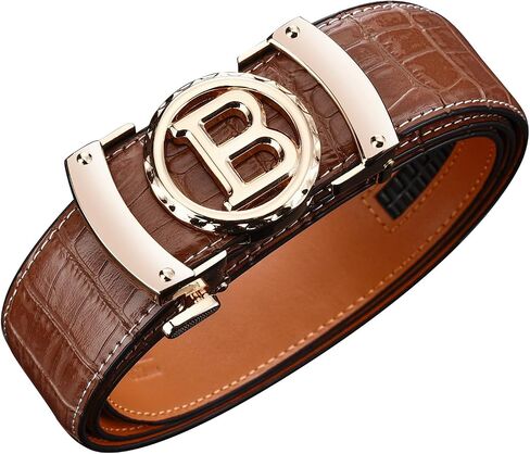Mens Ratchet Belt Click Slide Black Leather Belt 1.38" Wide in Saudi Arabia