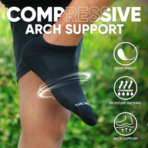 Low Cut Socks for Men, Cushioned Compression, Mens Ankle Socks Athletic Running Sports Socks Breathable Soft - Thick Cushion in Saudi Arabia