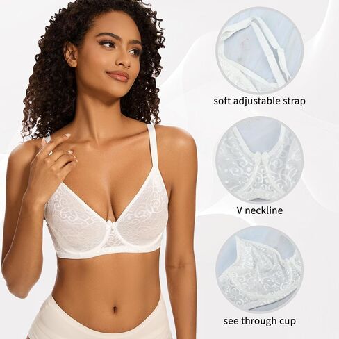 حمالة صدر نسائية مثيرة من الدانتيل الشبكي من Sheroine شفافة من خلال Underwire بالإضافة إلى حمالات صدر غير مبطنة بمقاس كبير in Kuwait
