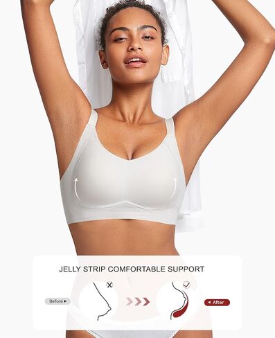 Padded Wireless Bras for Women No Underwire Seamless Bralettes Comfort T-Shirt Everyday Bra Full Coverage in Saudi Arabia