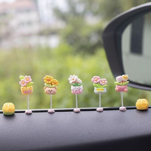 7Pcs Lucky Flower Car Accessories Dashboard,Car Lnterior Decor for Women Funny Gifts,Car Interior Decor Christmas Valentine's Day Car Gifts for Men Women in Saudi Arabia
