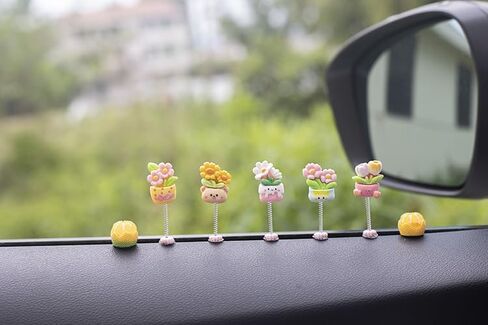 7Pcs Lucky Flower Car Accessories Dashboard,Car Lnterior Decor for Women Funny Gifts,Car Interior Decor Christmas Valentine's Day Car Gifts for Men Women in Saudi Arabia