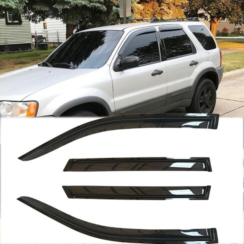 4pcs Original Shatterproof Side Window Wind Deflectors for 92-11 Mercury Grand Marquis,03 Marauder 98-11 Ford Crown Vic Short Rears,Rain Guards,Nice Looking Window Visors for Cars,Vent Deflector 94228 in Saudi Arabia