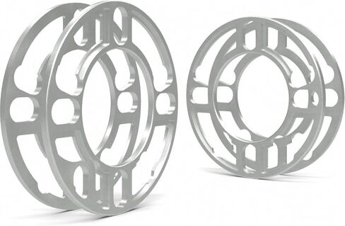 Wheel Accessories Parts 2 Pc Die Cast Wheel Spacers (Not Hub Centric) 5x100 5x108mm 5x4.25 5x110mm 5x112mm 5x114.30mm 5x4.50 5x115mm 5x120mm 5x4.75 5x127mm 5x5.0 PCD 5mm 3/16" Thick | ID: 78.1mm 3.1" in Kuwait