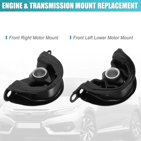 X AUTOHAUX Front Engine Motor Mount Kit for Acura EL Integra for Honda Civic 1992-2000 1.5L 1.6L for Honda Civic del Sol 1993-1997 for CR-V 1997-2001 2.0L 2 Pcs Front Right Motor in Saudi Arabia