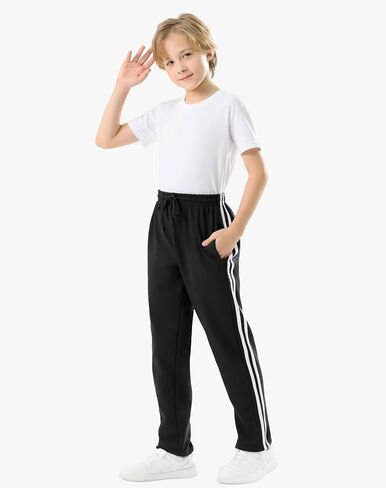 Rolimaka 4 Pcs Boys Sweatpants Soft Fleece Lined Open Bottom Youth Basic Athletic Joggers with Pockets Thermal Pants for Boys in Saudi Arabia