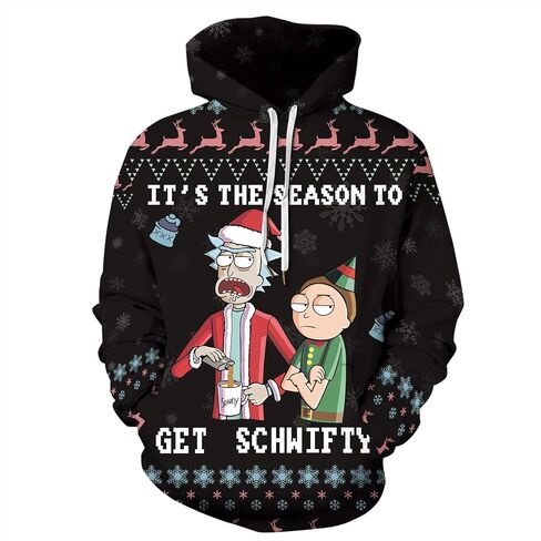 Gloria&Sarah Ugly Christmas Sweaters Sweatshirt Outfits for Women Men Funny Shirts Tops 3D Cute Hoodie Pullover in Saudi Arabia