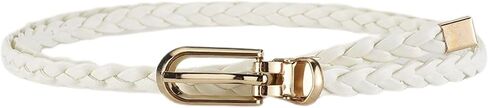 Women's Faux Leather Thin Braided Belt Fashion Belt Buckle Holeless Cute Metal D Ring Summer Skinny Tie Belt in Kuwait
