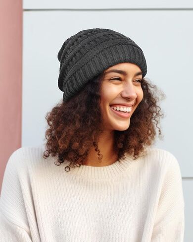 قبعة كوخ المرأة الساتان اصطف قبعة الشتاء القبعات الحرير اصطف قبعة مترهل للشعر لينة كابل متماسكة قبعة دافئة مكتنزة قبعة in Kuwait