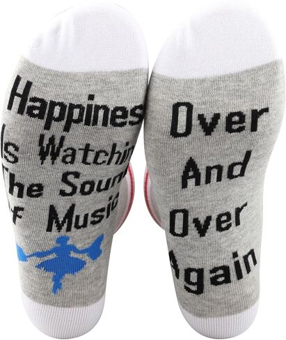 PXTIDY Sound Music Musical Socks Broadway Musical Gifts Happiness Is Watching Music Theatre Novelty Socks Theater Gifts in Kuwait