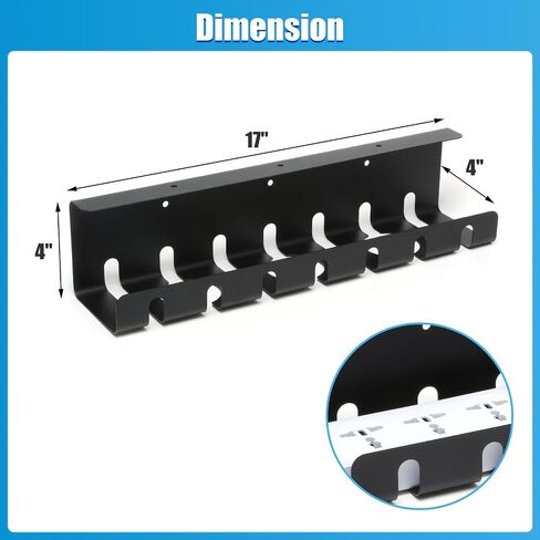 2 Pack Under Desk Cable Management Tray, 17" No Drill/Drill Cable Tray, Desk Cable Management Tray, Wire Management Tray, Cord Management Under Desk, Wire Tray, Desk Cable Tray, White in Saudi Arabia