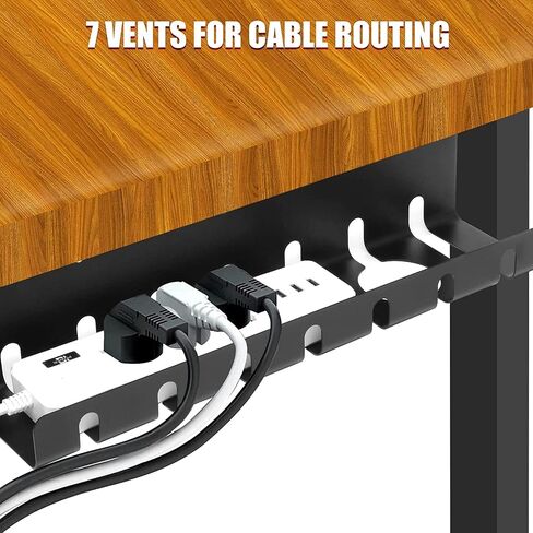 2 Pack Under Desk Cable Management Tray, 17" No Drill/Drill Cable Tray, Desk Cable Management Tray, Wire Management Tray, Cord Management Under Desk, Wire Tray, Desk Cable Tray, White in Saudi Arabia