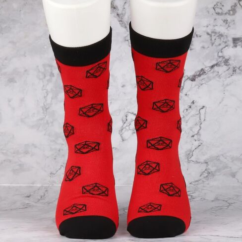 JXGZSO D20 RPG Lover Gift Chaotic Stupid Is Not An Alignment Dungeon Master Socks Dragons Gamer Gift D20 Dice Socks in Saudi Arabia
