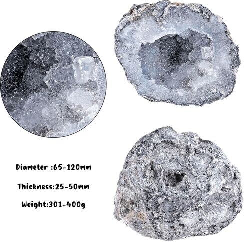 moonsix 0.22-0.44 Lb Natural Quartz Geode Agate Stone Healing Crystal Cluster Mineral Specimen for Positive Energy, Reiki, Wicca, Home Office Decor in Kuwait