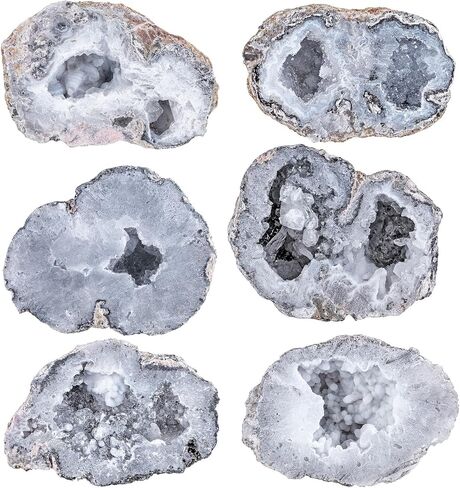 moonsix 0.22-0.44 Lb Natural Quartz Geode Agate Stone Healing Crystal Cluster Mineral Specimen for Positive Energy, Reiki, Wicca, Home Office Decor in Kuwait