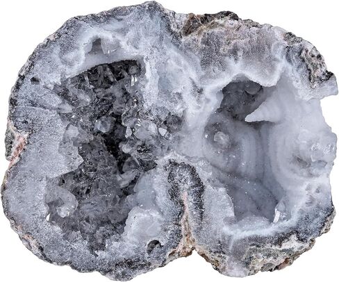 moonsix 0.22-0.44 Lb Natural Quartz Geode Agate Stone Healing Crystal Cluster Mineral Specimen for Positive Energy, Reiki, Wicca, Home Office Decor in Kuwait