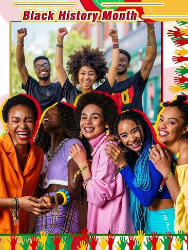 Sureio 48 Pcs Black History Month Lanyard Keychains Gifts Bulk Black History Month Keychains Gifts Heart Mouth Map Key Rings Black History for Black History Month Party Favors African American Party in Kuwait