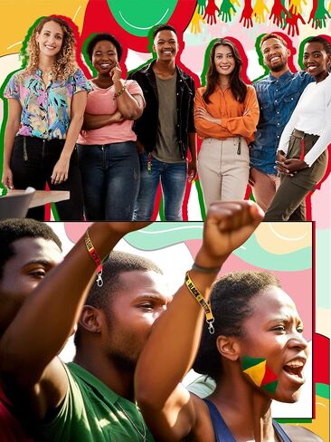 Sureio 48 Pcs Black History Month Lanyard Keychains Gifts Bulk Black History Month Keychains Gifts Heart Mouth Map Key Rings Black History for Black History Month Party Favors African American Party in Kuwait