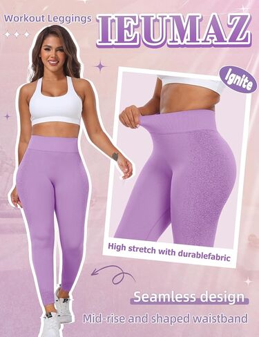 Ignite Workout Leggings Scrunch Butt Lifting Leggings for Women Gym Leggings Seamless Leggings Tummy Control Yoga Pant in Saudi Arabia