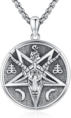 Pentagram/Celtic Knot/Witches Knot/Santa Muerte/Triple Moon Goddess/Baphomet/Hecate Necklace Sterling Silver Magic Wiccan Amulet Pagan Jewelry for Women Men in Saudi Arabia