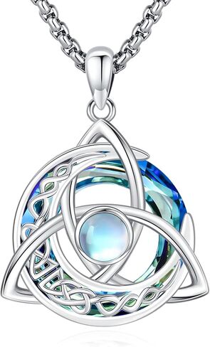 Pentagram/Celtic Knot/Witches Knot/Santa Muerte/Triple Moon Goddess/Baphomet/Hecate Necklace Sterling Silver Magic Wiccan Amulet Pagan Jewelry for Women Men in Saudi Arabia