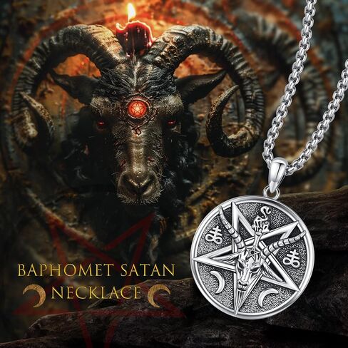 Pentagram/Celtic Knot/Witches Knot/Santa Muerte/Triple Moon Goddess/Baphomet/Hecate Necklace Sterling Silver Magic Wiccan Amulet Pagan Jewelry for Women Men in Saudi Arabia