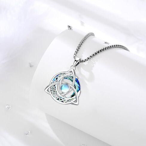 Pentagram/Celtic Knot/Witches Knot/Santa Muerte/Triple Moon Goddess/Baphomet/Hecate Necklace Sterling Silver Magic Wiccan Amulet Pagan Jewelry for Women Men in Saudi Arabia