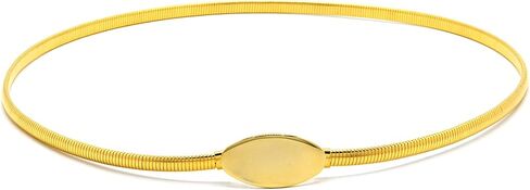 Marshal Metal Fashion Belt Omega Chain 18K Gold Plating Stretch Skinny Cobra Belt 1/4" (7mm) size 28"--34" in Kuwait