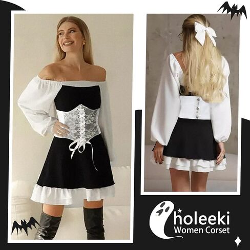 Women's Elastic Lace Corset Belt Wide Stretch Waist Corset for Women and Girls in Saudi Arabia