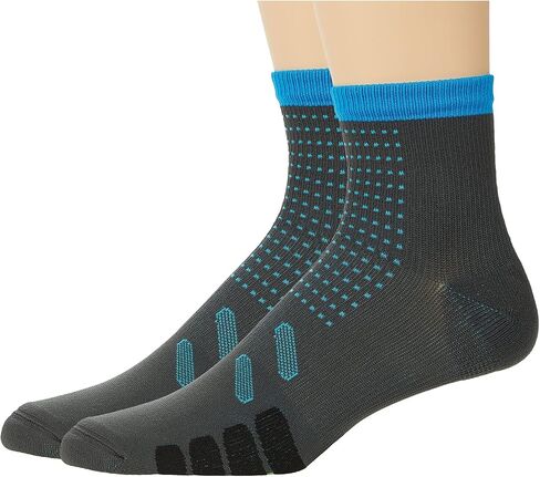 Eurosock Bike Quarter Compression 2-Pack - Unisex Socks - Padded Forefoot - Elastic Ankle Arch - Padded Heel in Saudi Arabia