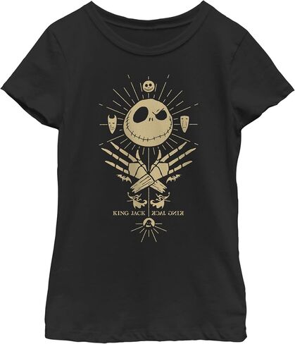 Disney Nightmare Before Christmas King Jack Logo Girls Standard T-Shirt in Saudi Arabia