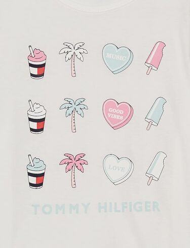 تي شيرت Tommy Hilfiger للفتيات ذو التصميم الحسي المتكيف in Saudi Arabia