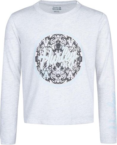 Hurley Girl's Long Sleeve Graphic Boxy T-Shirt (Big Kids) in Saudi Arabia