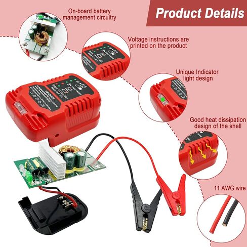 Jumper Cable Clamps for Milwaukee M18 Batteries, 13.5V Step Down Converter Design, Portable Battery Jumper Starter Automotive Booster Cables Power for Car Jump Starting Using Tool in Saudi Arabia