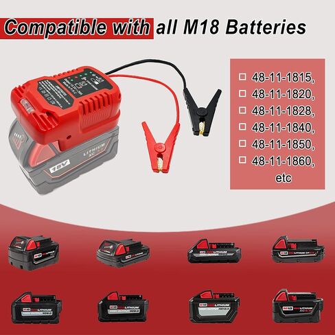 Jumper Cable Clamps for Milwaukee M18 Batteries, 13.5V Step Down Converter Design, Portable Battery Jumper Starter Automotive Booster Cables Power for Car Jump Starting Using Tool in Saudi Arabia