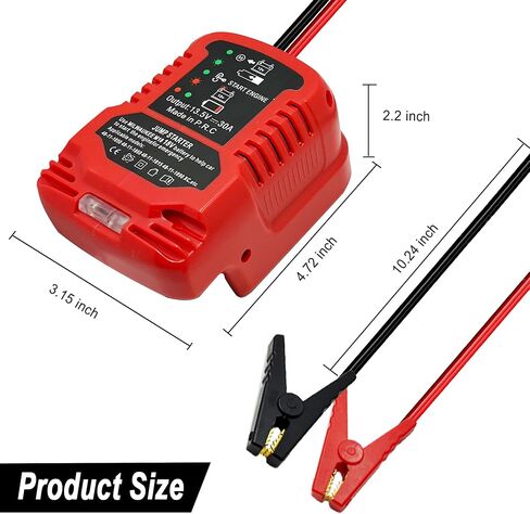 Jumper Cable Clamps for Milwaukee M18 Batteries, 13.5V Step Down Converter Design, Portable Battery Jumper Starter Automotive Booster Cables Power for Car Jump Starting Using Tool in Saudi Arabia