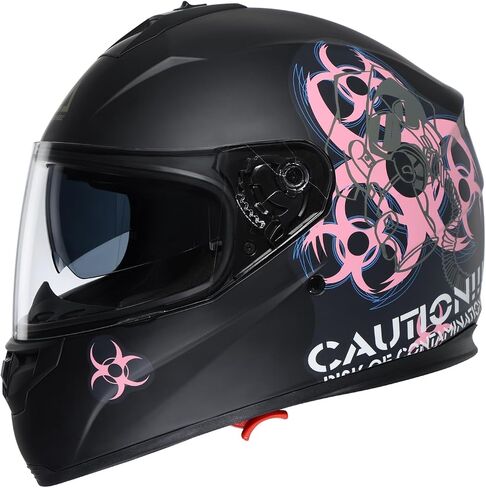 TRIANGLE Dual Visor Motorcycle Helmet Full Face Helmets with Tinted sunshield DOT Approved in Kuwait