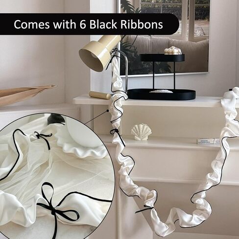 Kamang Silver Fabric Cord Cover with Black Ribbons (2 Packs 9Ft long) Wire Cord Cover for Lamp Lighting, Electirc Wire Protector, Extension Cord Management, Fabric Wire Cord Cover for Desk Arrangement in Saudi Arabia