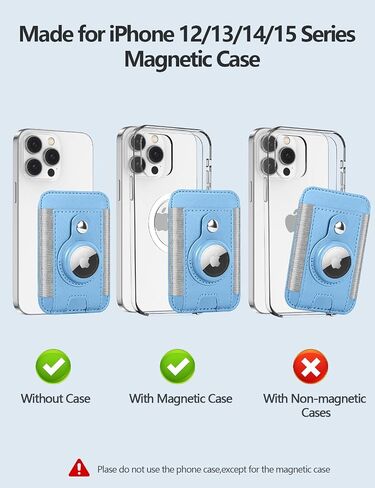 MagSafe Wallet for iPhone with AirTag Holder, Mag safe Wallet, 6 Cards in Kuwait