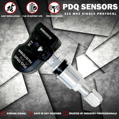 مستشعر ضغط الإطارات PDQ TPMS 433 MHZ 4 عبوات معدنية لاستبدال BMW Mini المباشر لجزء OE # 36106856209 | 36106881890 in Kuwait